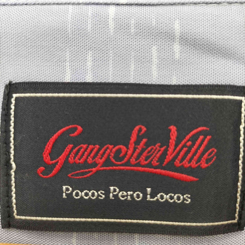 ギャングスタビル GANGSTERVILLE THUG-L/S CHECK SHIRTS サグ チェック レーヨン 開襟シャツ メンズ JPN:XL